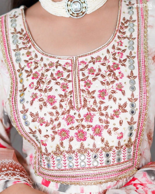 Ryon Cotton Kurti Set with Sharara & Dupatta