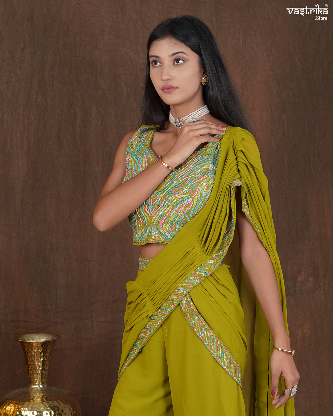 Regalia Georgette Sharara Saree Set