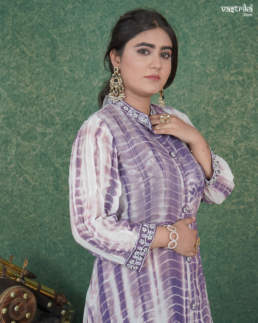 Shibori Print Coord Set with Hand Detailing