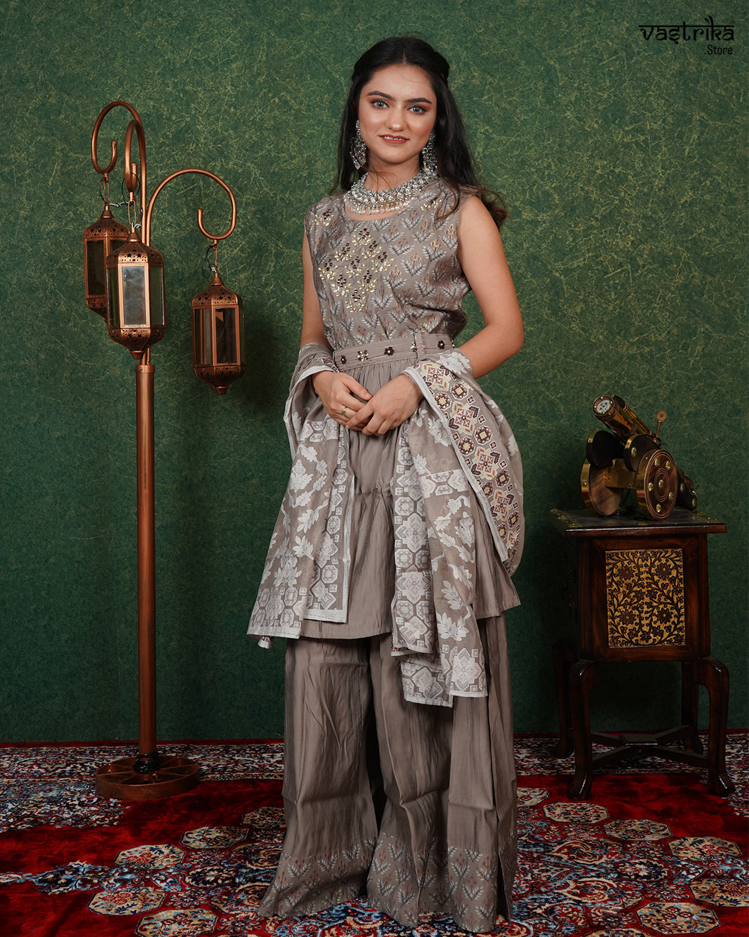 Printed Frock-Style Sharara Set – Effortless Ethnic Charm