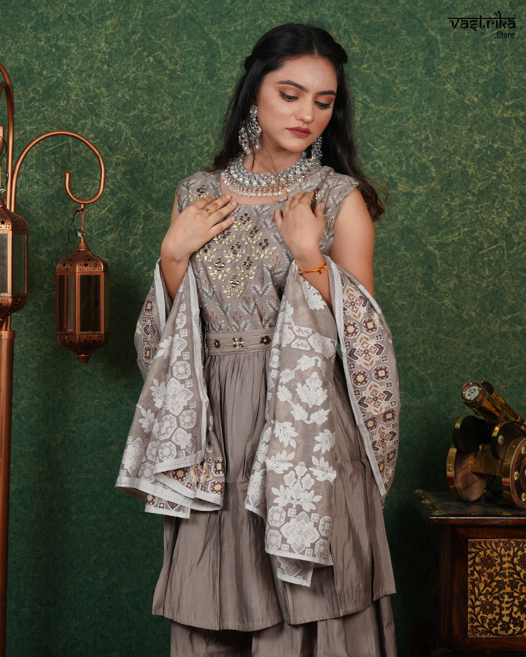 Printed Frock-Style Sharara Set – Effortless Ethnic Charm