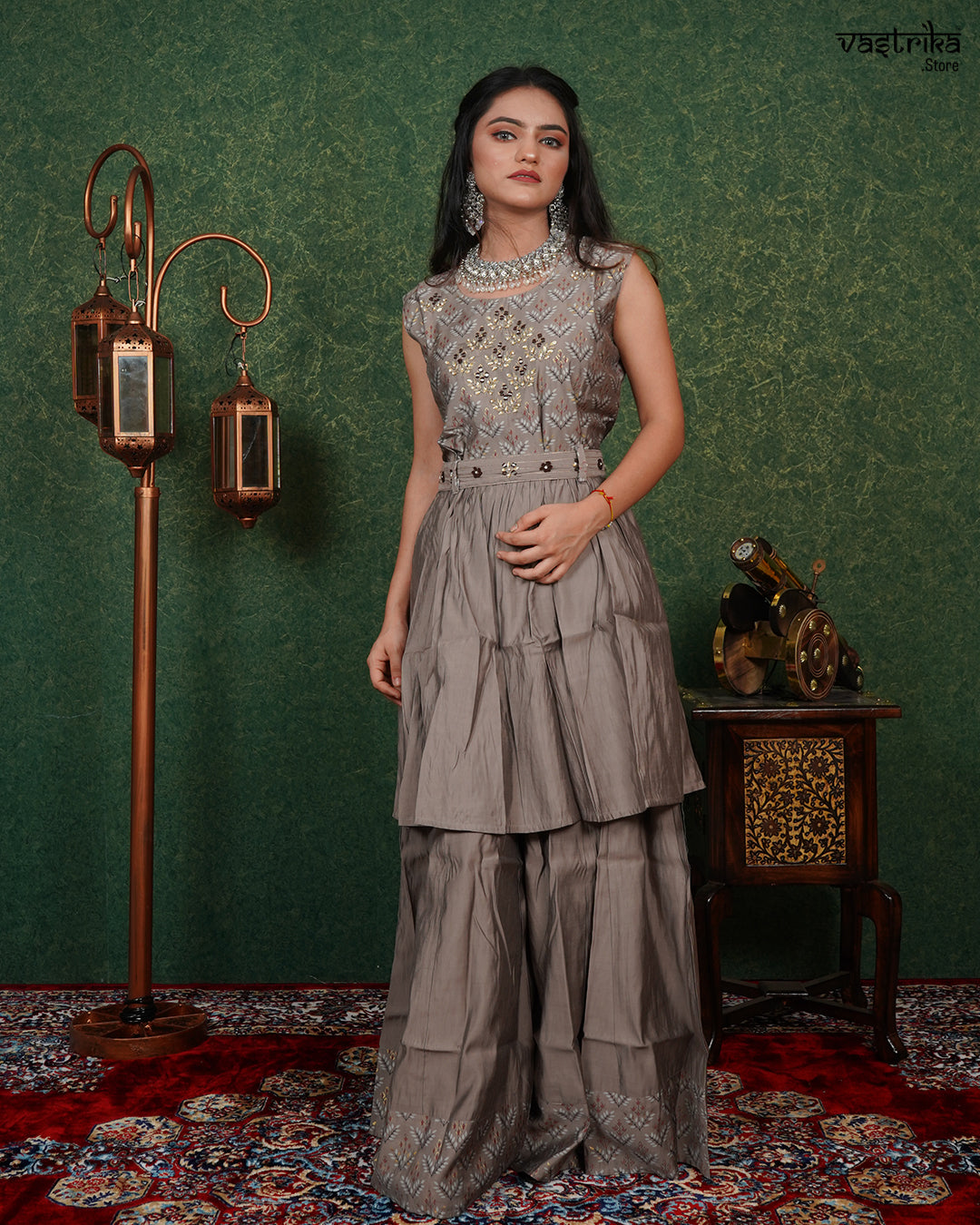 Printed Frock-Style Sharara Set – Effortless Ethnic Charm