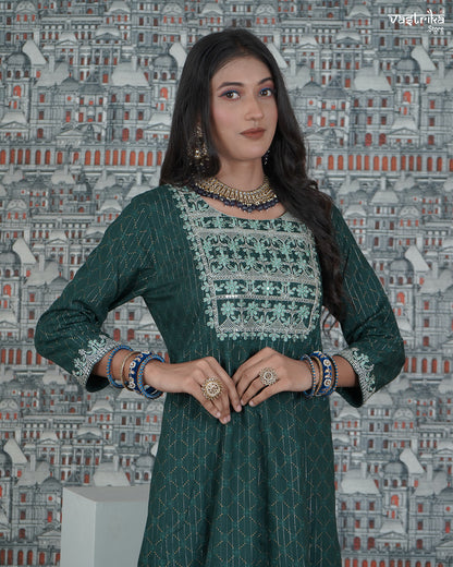 Resham Embroidered Kurti Set