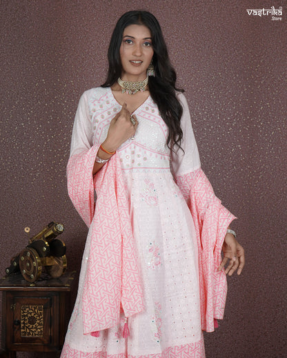 Resham Embellished Frock Suit Set