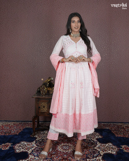 Resham Embellished Frock Suit Set