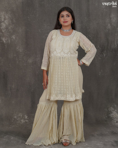 Noor-e-Chikan Sharara Set