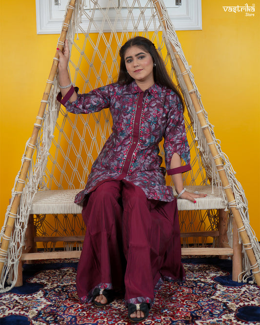 Collar Style Short Kurti Set – Elegant Everyday Wear