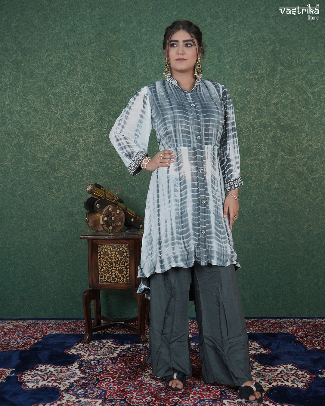 Shibori Print Coord Set with Hand Detailing