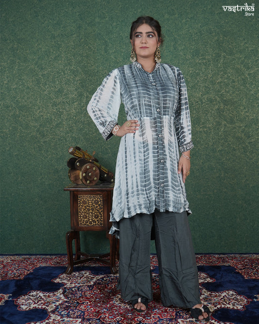 Shibori Print Coord Set with Hand Detailing