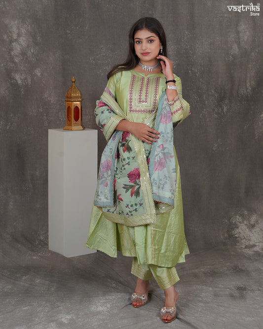 Border Bloom Frock Set