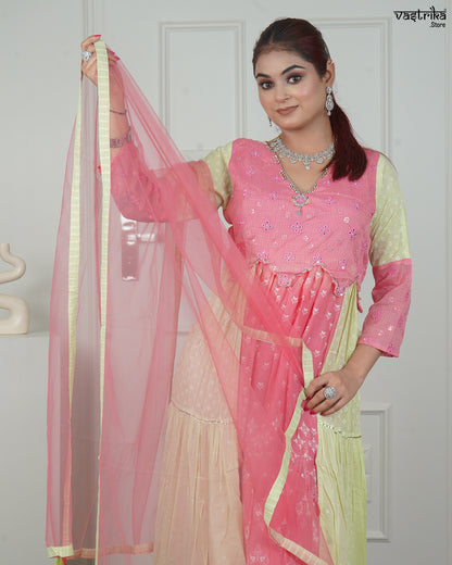 Mirror Work Frock Set