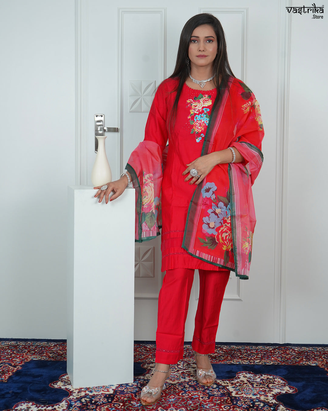 Elegant Handworked Patchwork Kurti Set