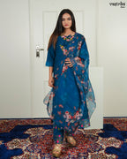 Organza Bloom Kurti Set