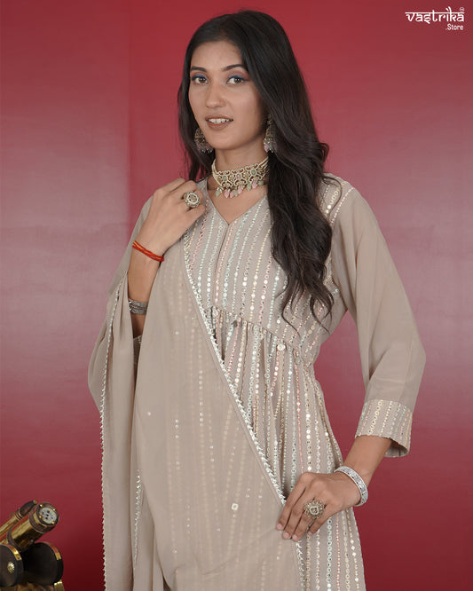 Nyra Cut Kurti Set with Sequin Detailing