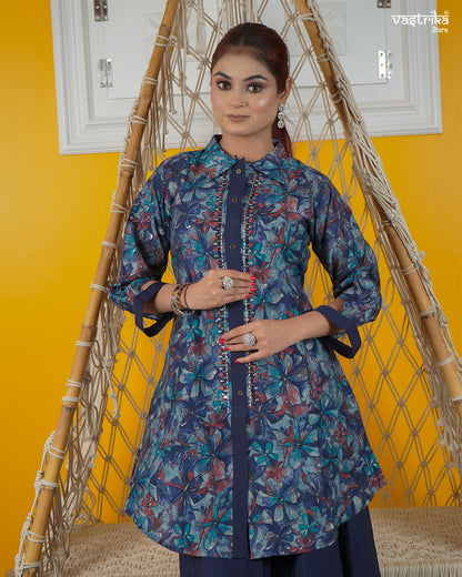Trendy Short Kurti Palazzo Set