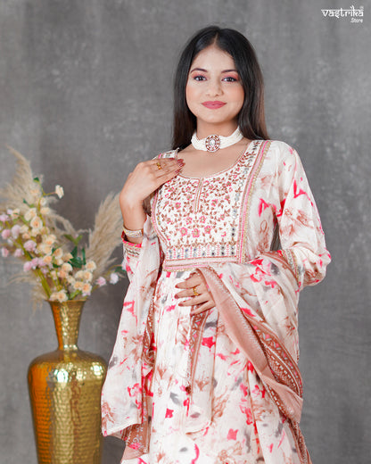 Ryon Cotton Kurti Set with Sharara & Dupatta