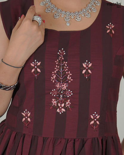 Contrast Charm Kurti Set