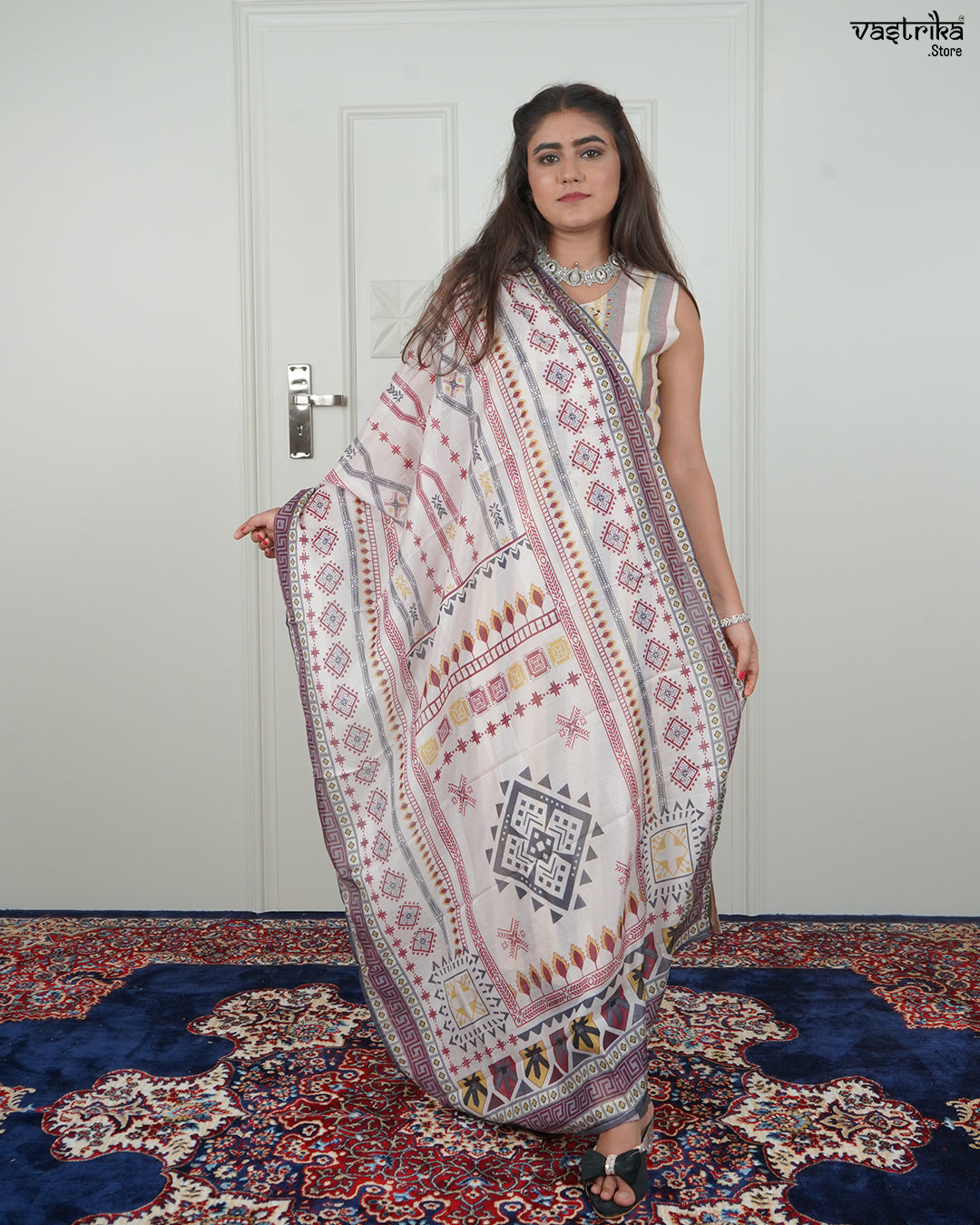 Designer V-Wing Work Kurti Set