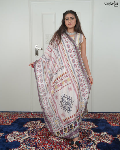 Designer V-Wing Work Kurti Set