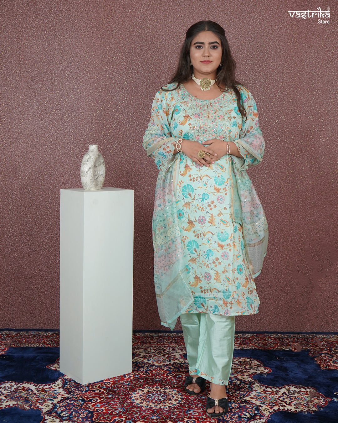 Subtle Shine Straight Kurti Set