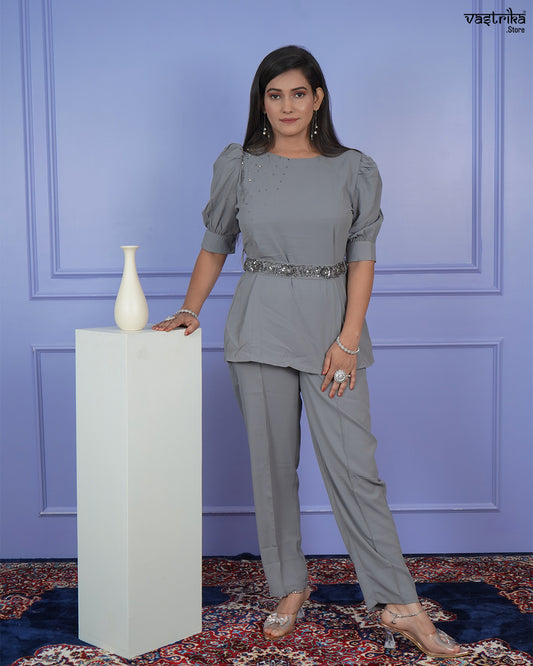 Stylish Co-ord Set – Crape Fabric