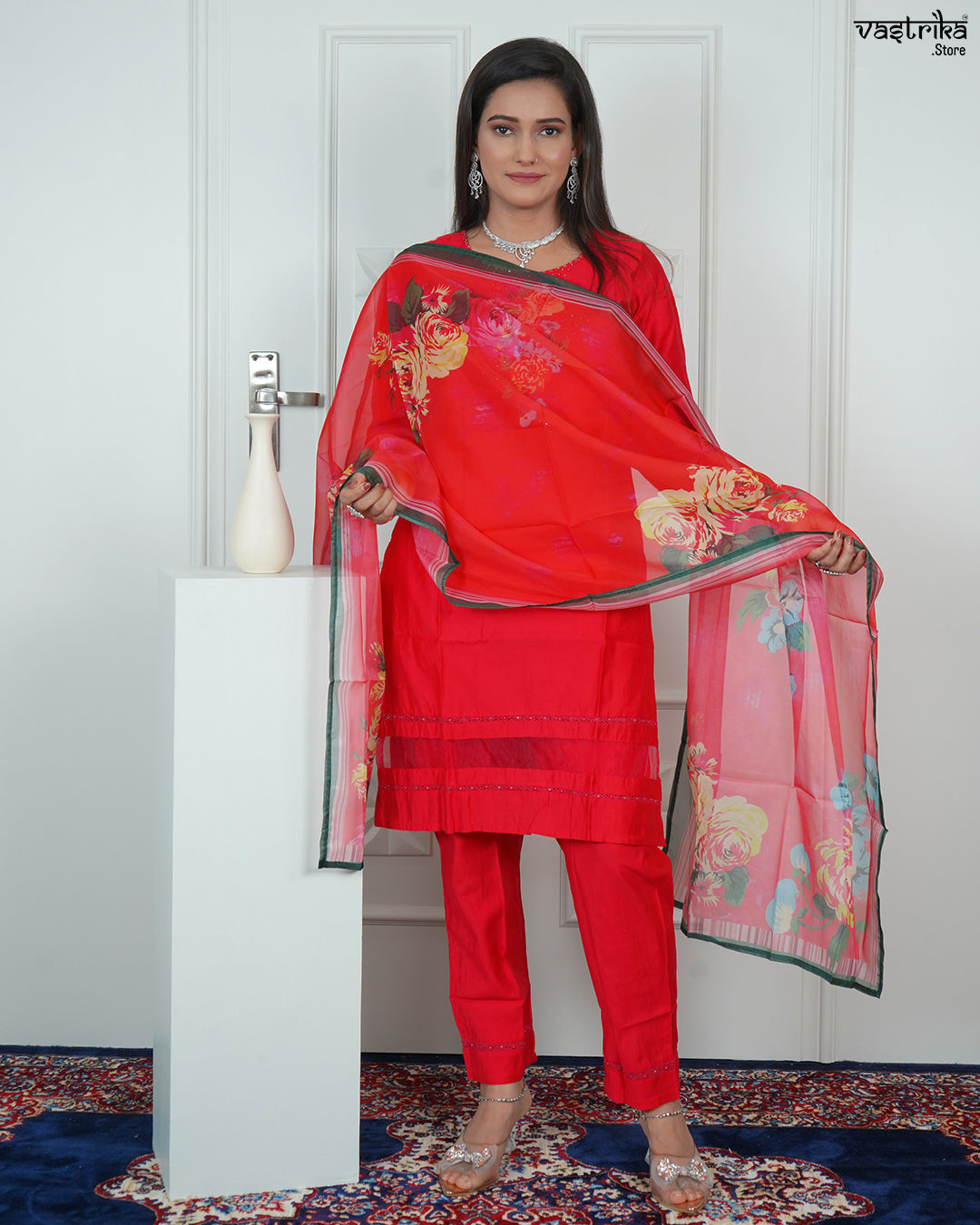 Elegant Handworked Patchwork Kurti Set