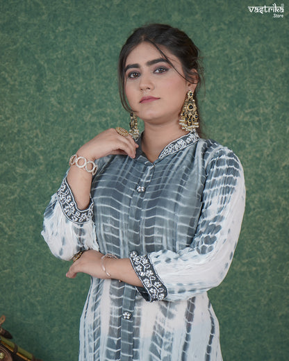 Shibori Print Coord Set with Hand Detailing