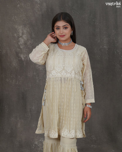 Noor-e-Chikan Sharara Set