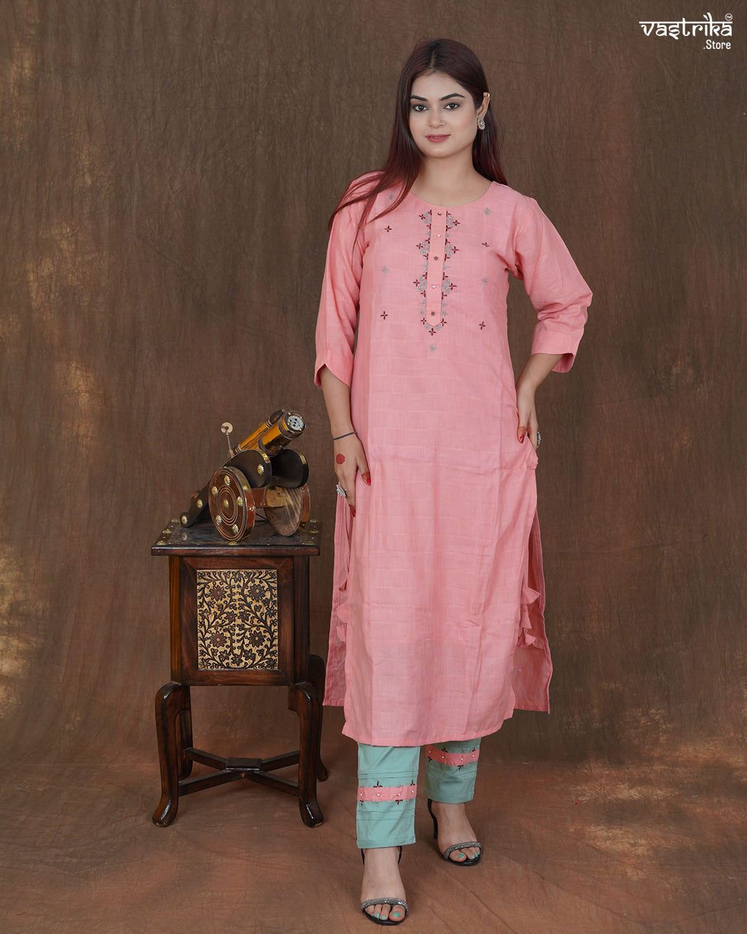 Meher Gath Kahdaai Kurti Set with Printed Dupatta