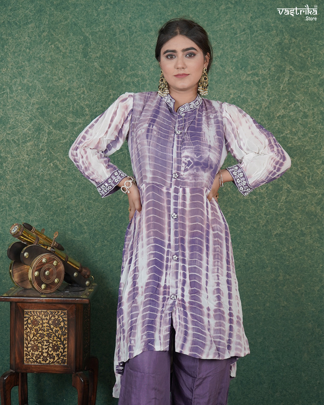 Shibori Print Coord Set with Hand Detailing