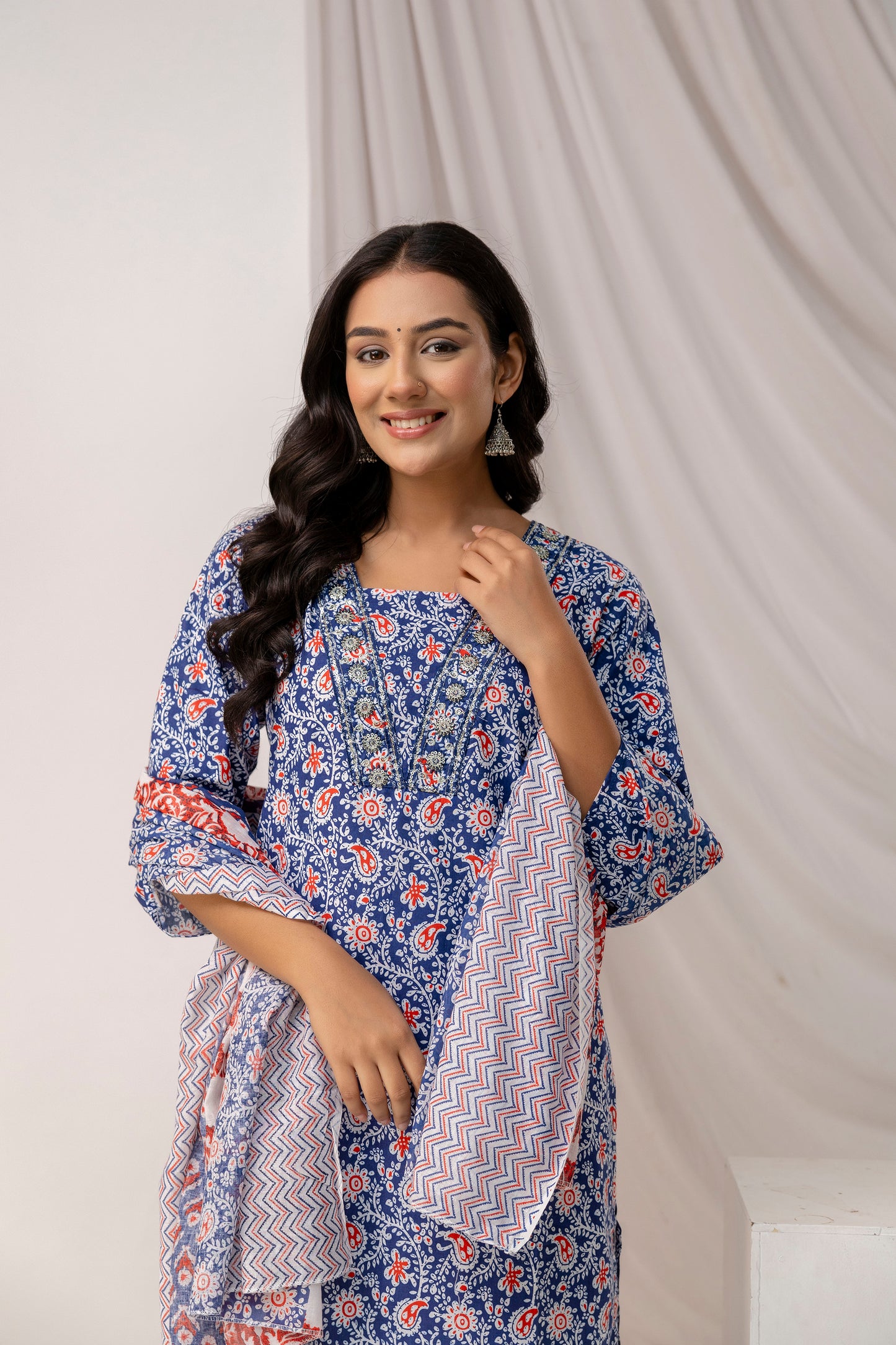 Printed Kurti with Sequence Work