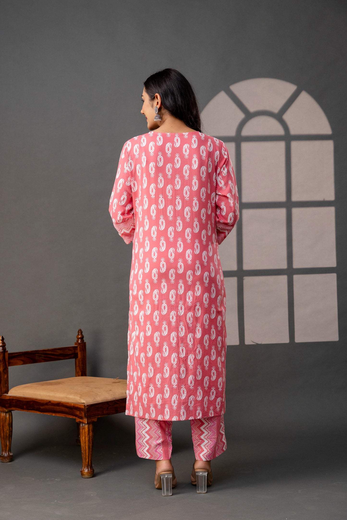 Vibrant Weave Kurti Set