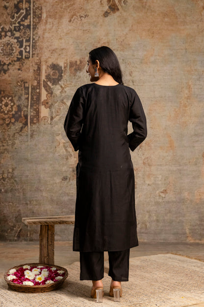 Noir Elegance Kurti Set