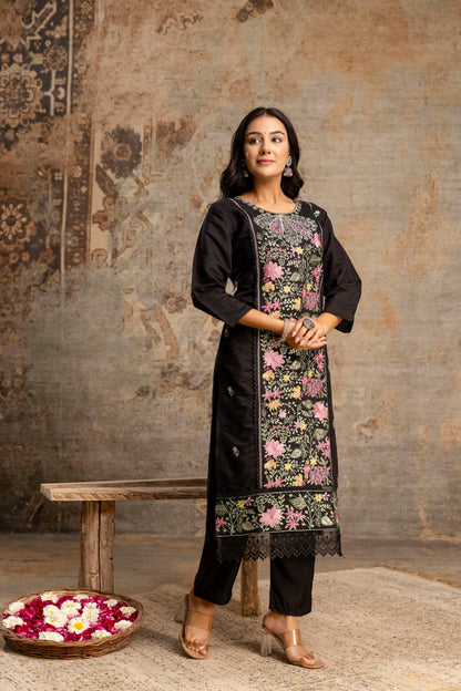 Noir Elegance Kurti Set