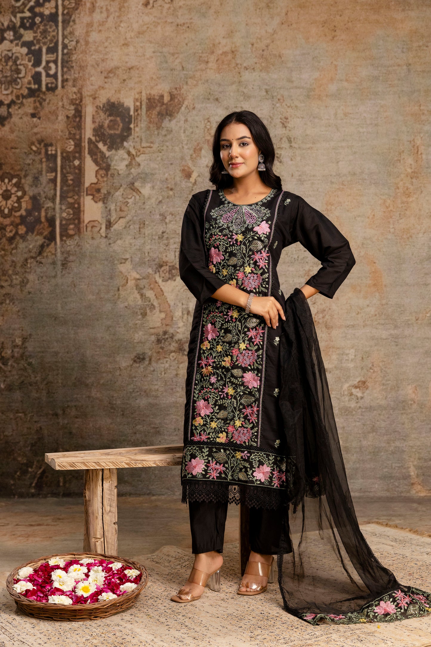 Noir Elegance Kurti Set