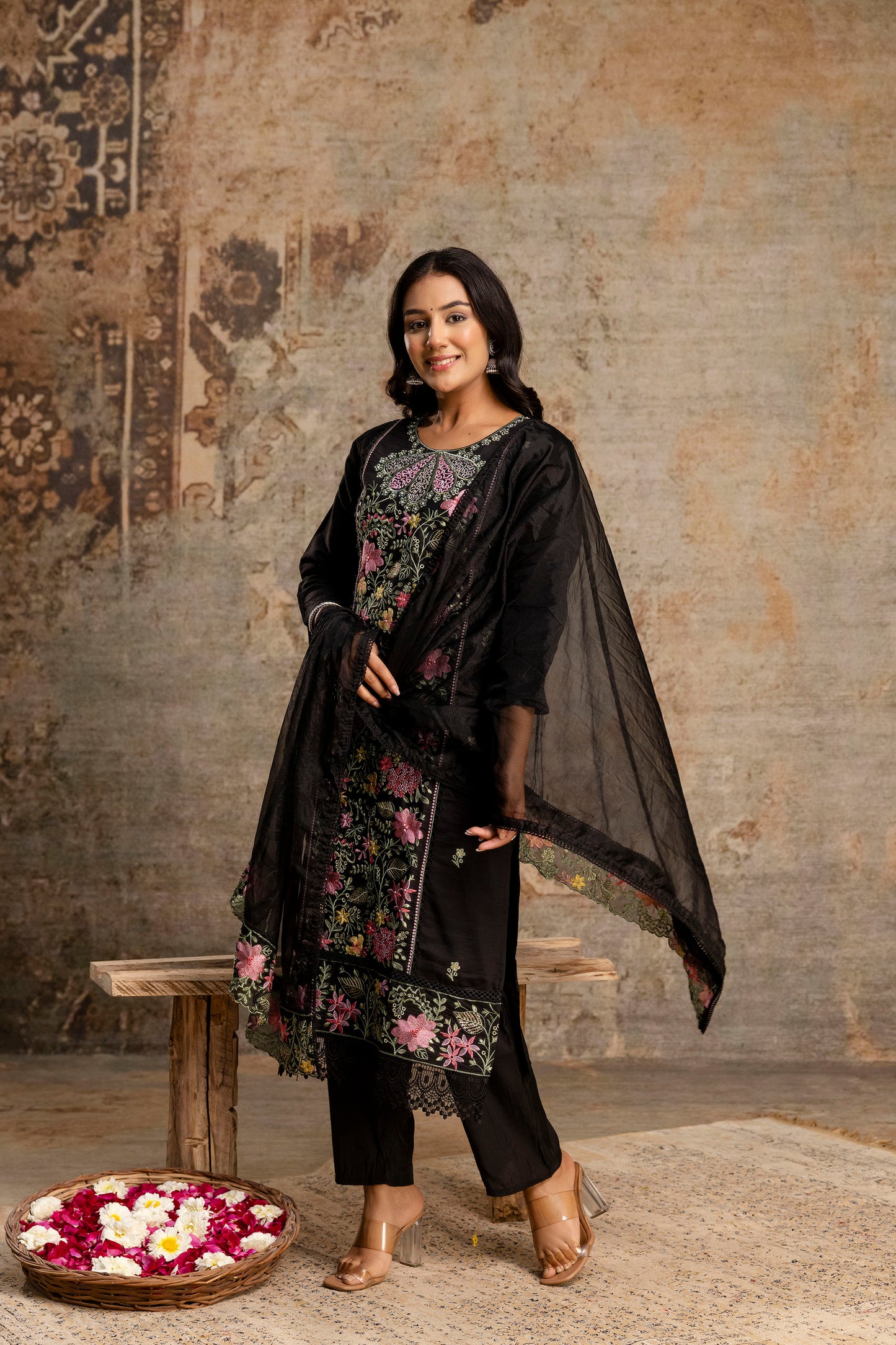 Noir Elegance Kurti Set