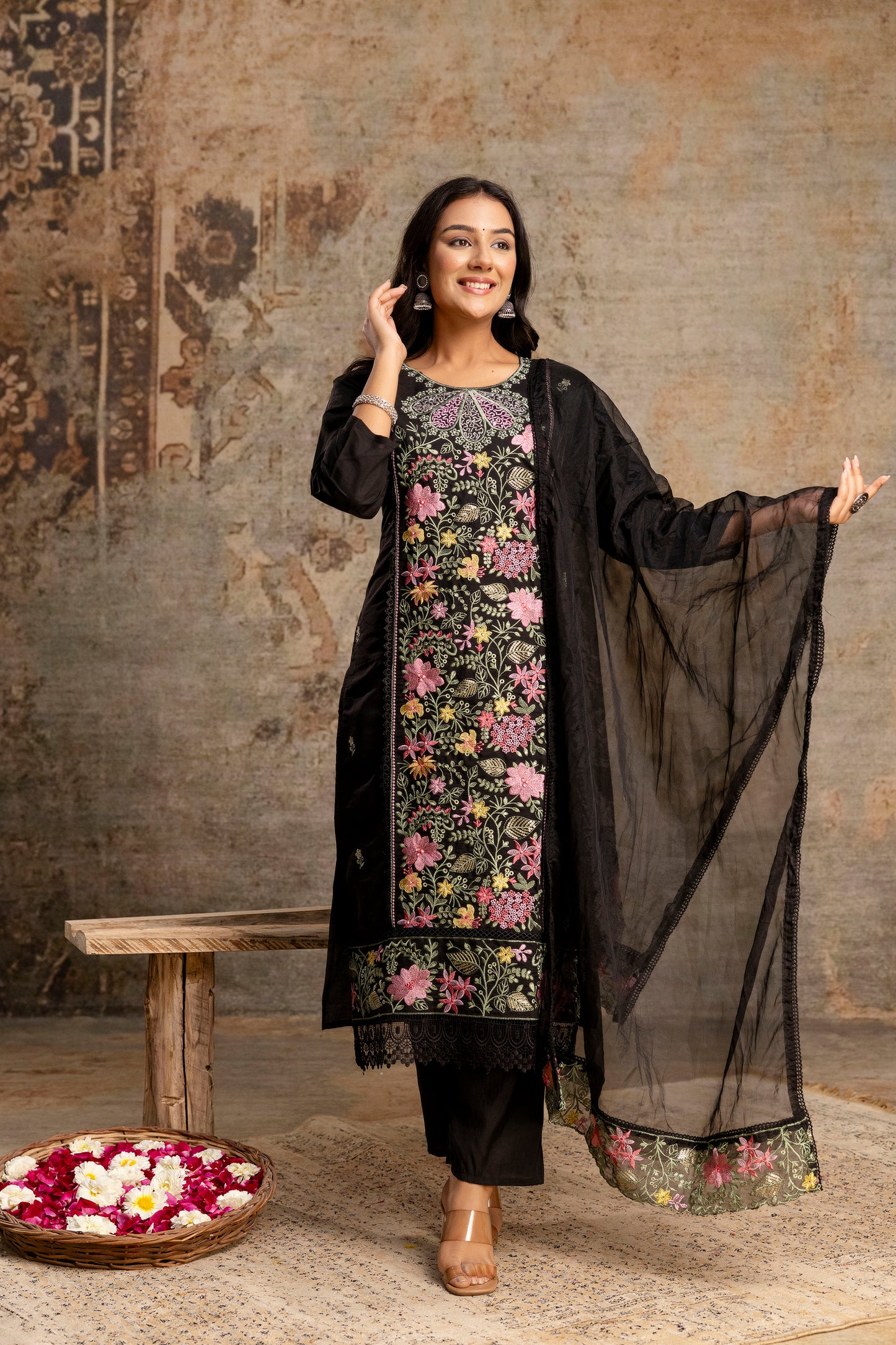 Noir Elegance Kurti Set