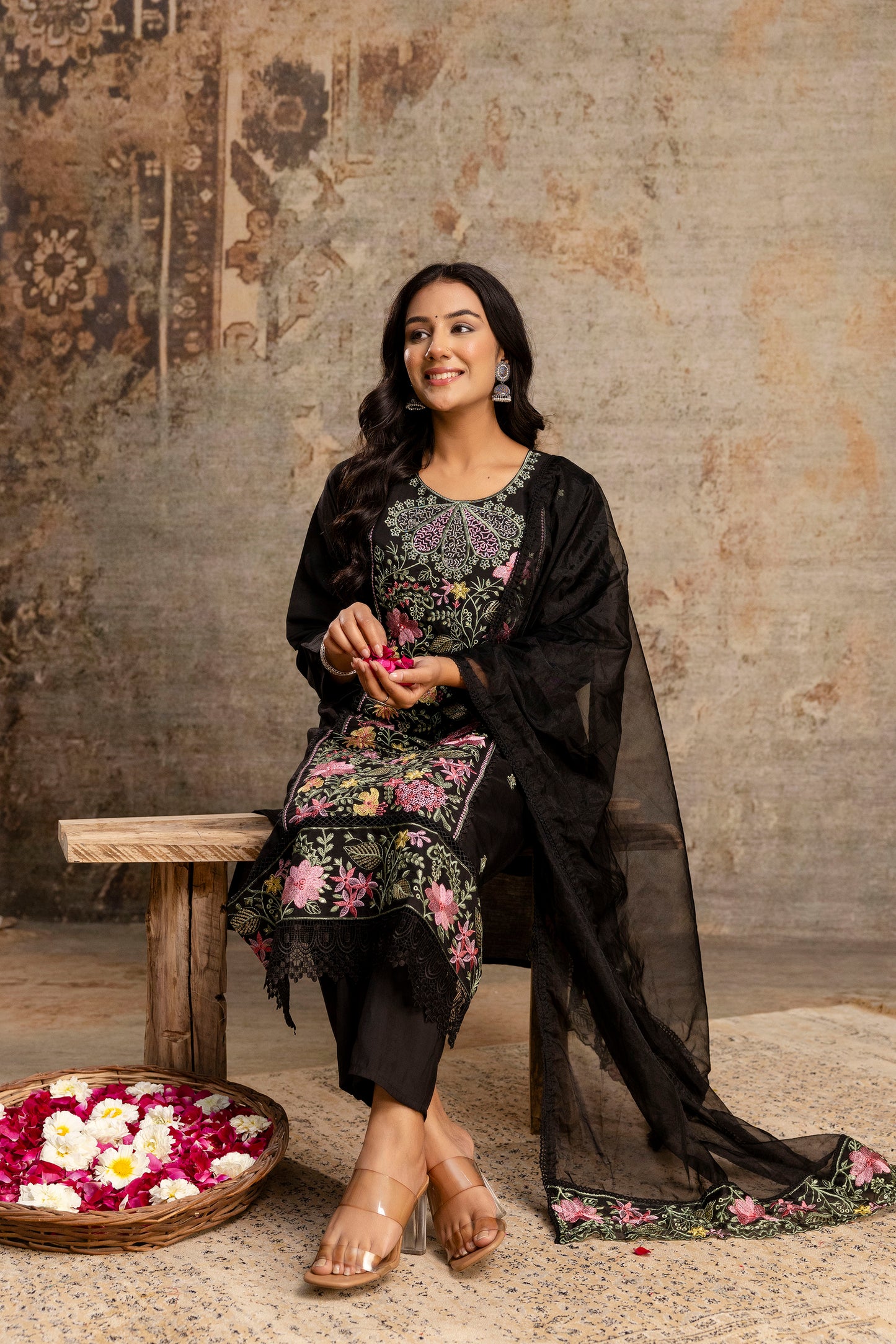 Noir Elegance Kurti Set