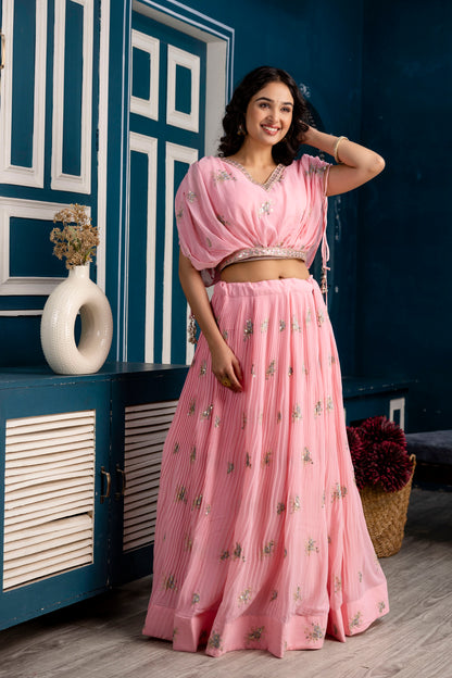 Embroidered Royale Crop Set