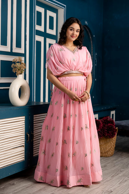 Embroidered Royale Crop Set