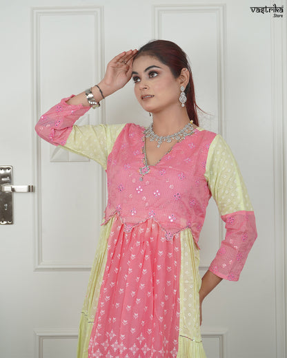 Mirror Work Frock Set