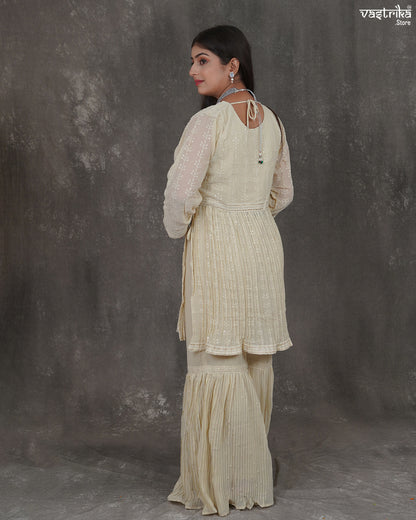 Noor-e-Chikan Sharara Set