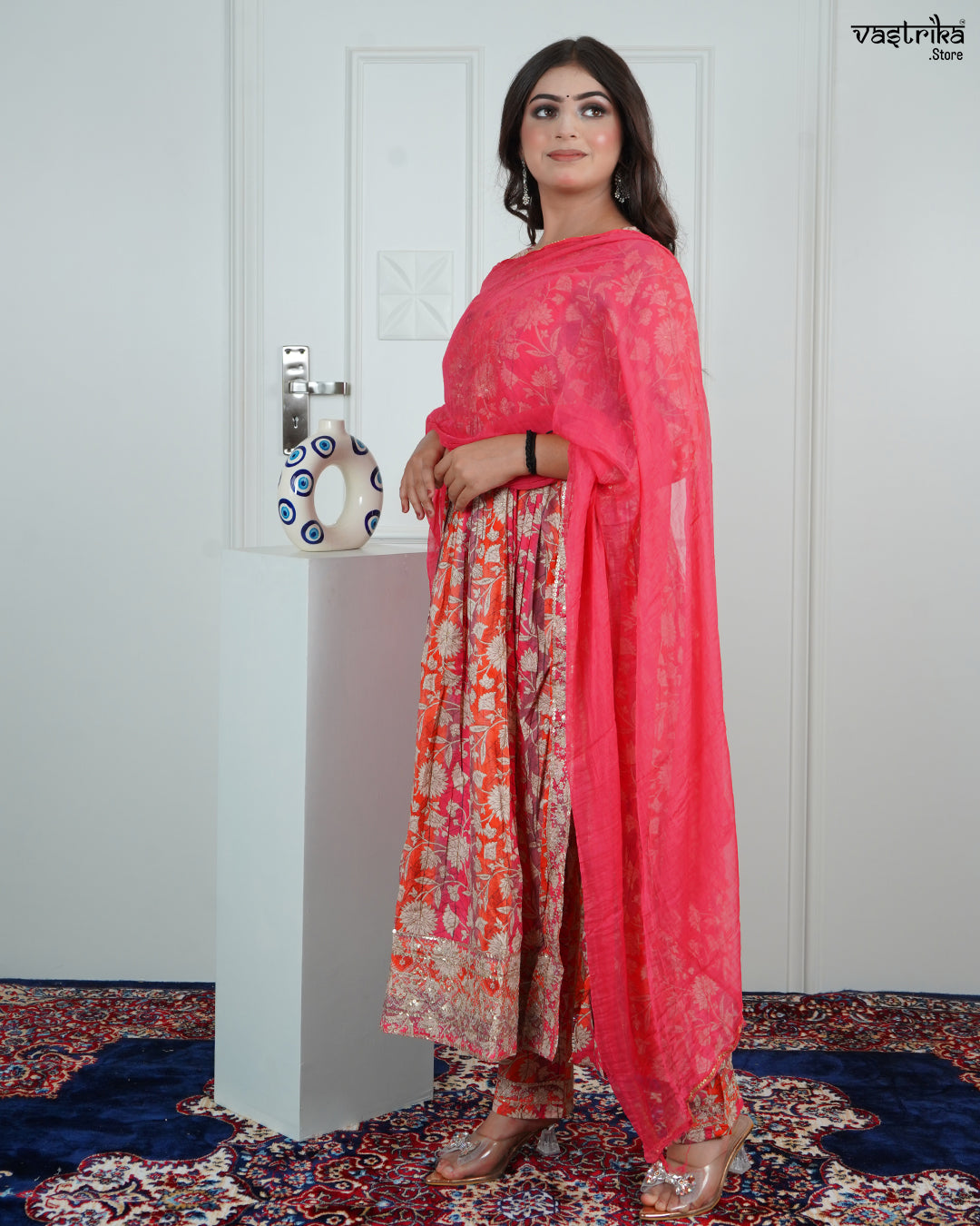 Printed Jari & Sequence Work Froack Set