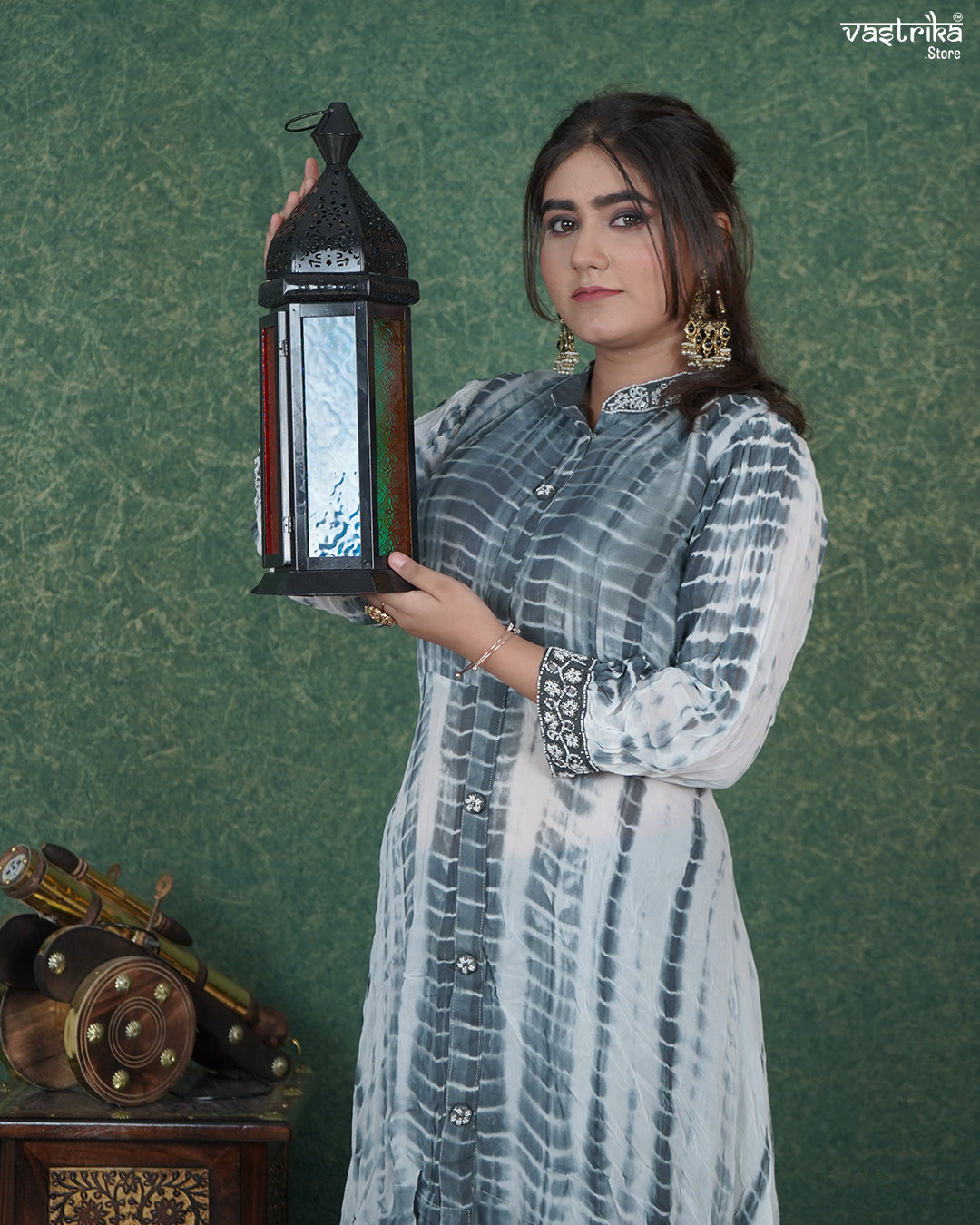 Shibori Print Coord Set with Hand Detailing