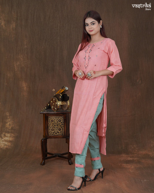 Meher Gath Kahdaai Kurti Set with Printed Dupatta