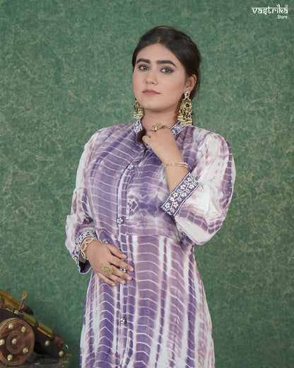 Shibori Print Coord Set with Hand Detailing