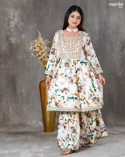 Ryon Cotton Kurti with Sharara & Dupatta