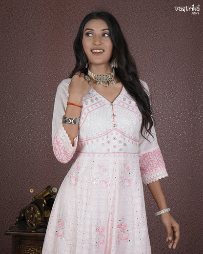 Resham Embellished Frock Suit Set