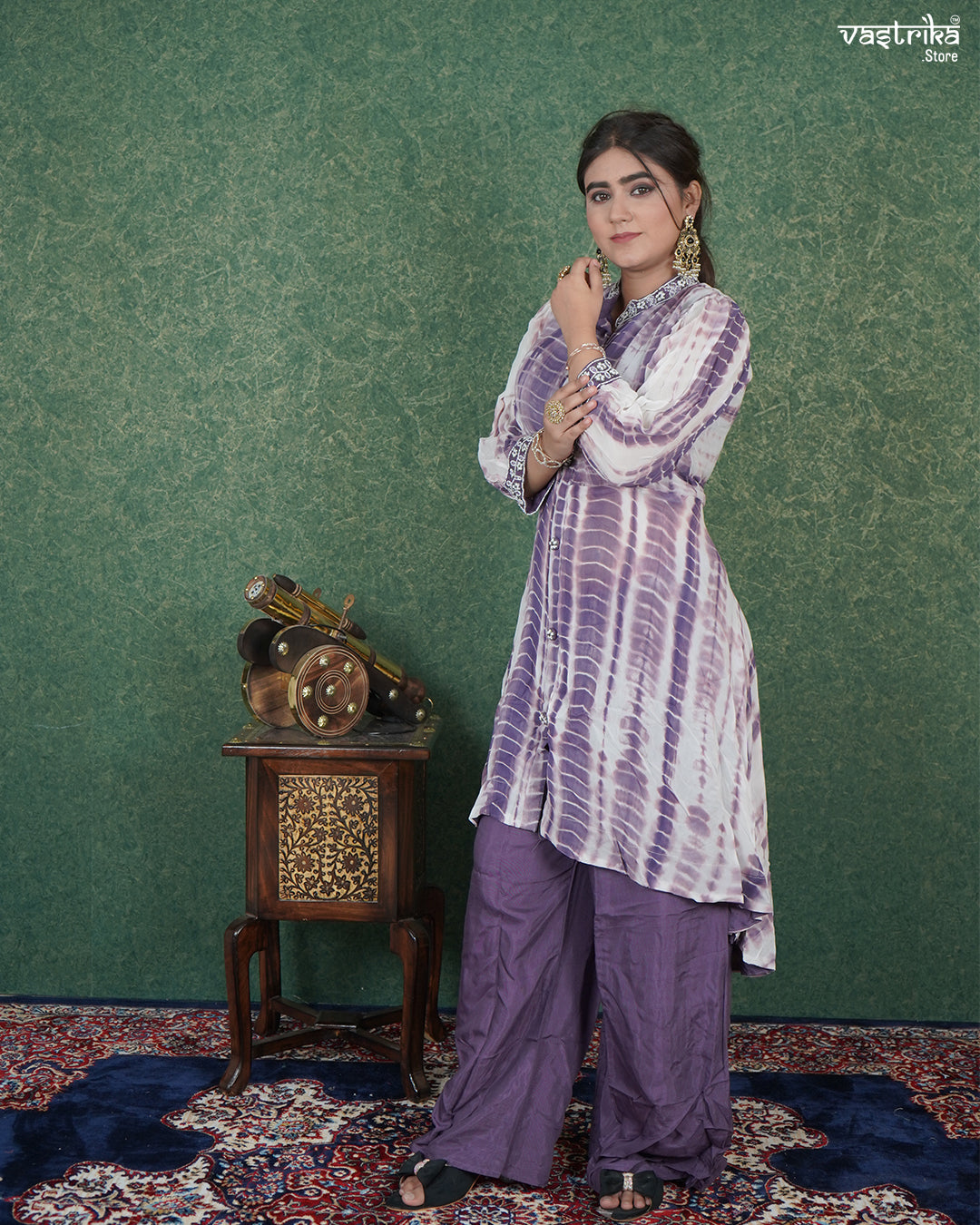 Shibori Print Coord Set with Hand Detailing