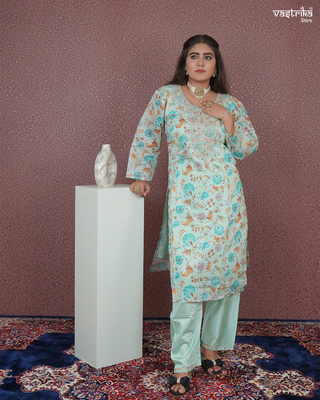 Subtle Shine Straight Kurti Set